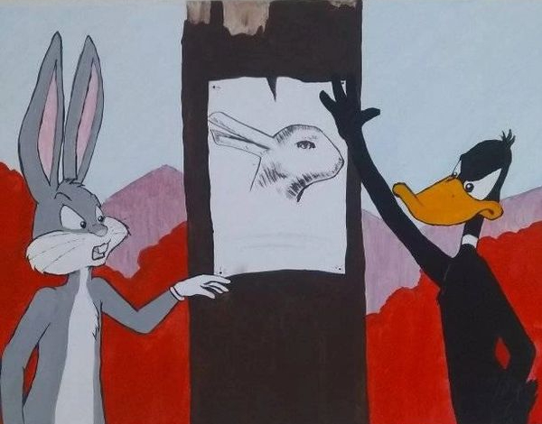 Duck–rabbit illusion painting